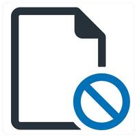 delete and remove file icon concept in blue color vector