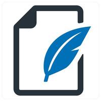compose and edit icon concept in blue color vector