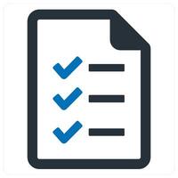 done list and checklist icon concept in blue color vector