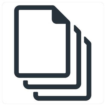 duplicate and copy file icon concept in blue color vector