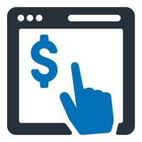Pay Per Click in blue color vector