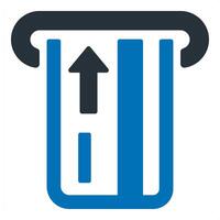 Insert Card and card icon concept in blue color vector