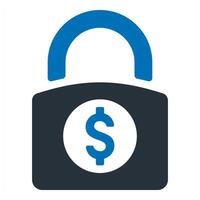 Security and lock icon concept in blue color vector