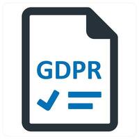gdpr and data privacy icon concept vector