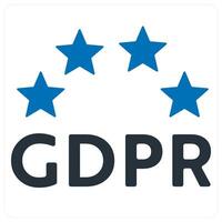 gdpr and data icon vector