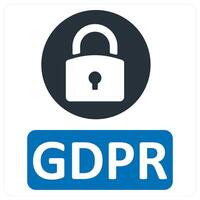 protection and data gdpr icon concept vector