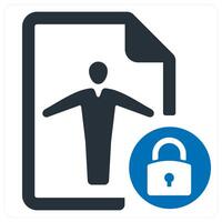 personal data icon concept vector