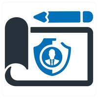 protected document icon concept vector
