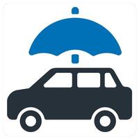 Car Insurance icon concept in blue color vector