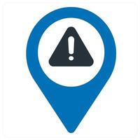 Maintenance and location icon concept in blue color vector