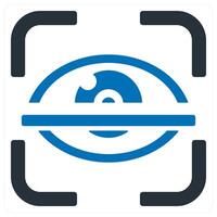 biometric Scan and fingerprint icon concept in blue color vector