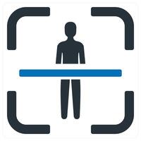 atom and science icon concept in blue color vector