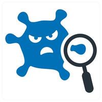 bacteria and germs icon concept in blue color vector