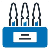 search infection and allergetic icon concept in blue color vector