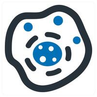 Infection and disease icon concept in blue color vector