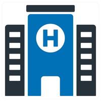 ambulance and emergency icon concept in blue color vector