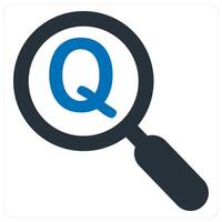 Search Question icon concept in blue color vector