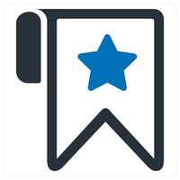 Favorite Document icon concept in blue color vector
