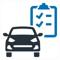 Vehicle Document icon concept in blue color vector