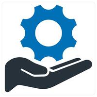 Configuration icon concept in blue color vector