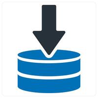 Download Database icon concept in blue color vector