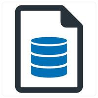 Database Document icon concept in blue color vector