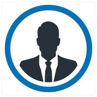 User Profile icon concept in blue color vector