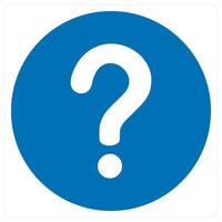 Question mark icon concept in blue color vector