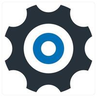 Settings and optimization icon concept in blue color vector
