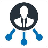 User Network icon concept in blue color vector