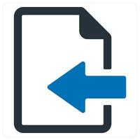 Document Received icon concept in blue color vector