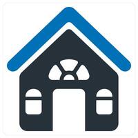 Working man icon concept in blue color vector