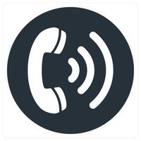 Calling icon concept in blue color vector