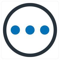 Menu and list icon concept in blue color vector