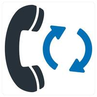 Call Transfer icon concept in blue color vector