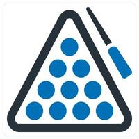 Snooker Game icon concept in blue color vector
