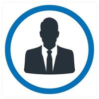 User Profile and profile icon concept in blue color vector