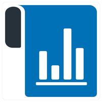 Flow Chart icon concept in blue color vector
