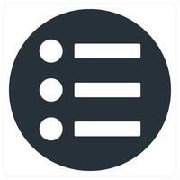 Bullet list icon concept in blue color vector