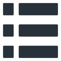 List and points icon concept in blue color vector
