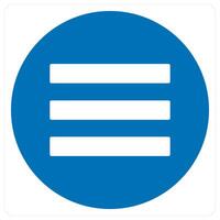 Mobile Menu icon concept in blue color vector