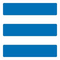 Menu Bar icon concept in blue color vector