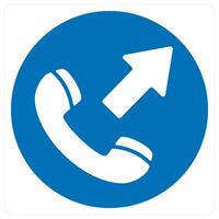 Call Forward and phone icon concept in blue color vector