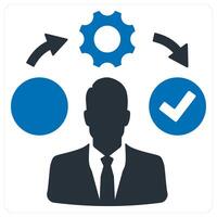 Right Management icon concept in blue color vector