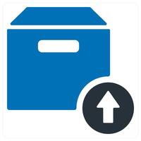 Upload box concept vector