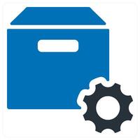 Box setting icon concept vector