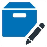 Edit box icon concept vector
