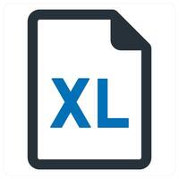 Excel Sheet icon concept in blue color vector