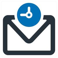 Mail On Time icon concept vector