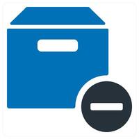 Remove box icon concept vector